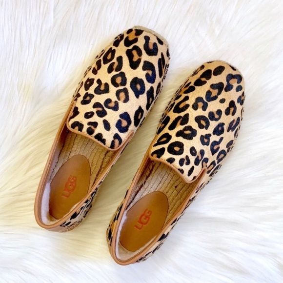 UGG Sandrinne Calf Hair Leopard Loafers - Picture 3 of 7